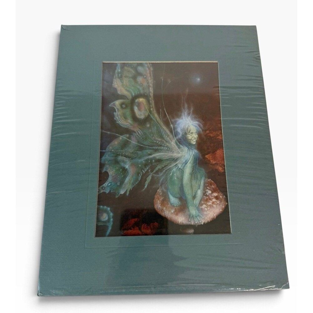 VTG Brian Froud 1977 Art Print Fairy Portrait 8x10in Cottagecore Bantam Gallery